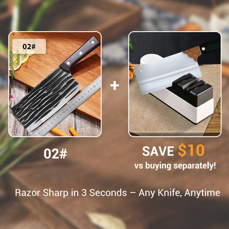 ⚔️Couteau de Cuisine Forgé🔪Tranchant comme un rasoir, durable à vie, conçu pour les passionnés de cuisine⚡