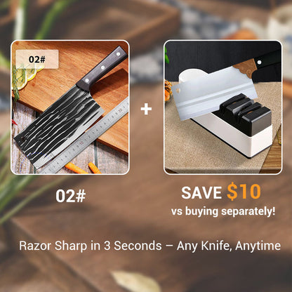 ⚔️Couteau de Cuisine Forgé🔪Tranchant comme un rasoir, durable à vie, conçu pour les passionnés de cuisine⚡