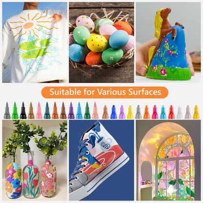 Marqueurs Pailletés à Double Pointe