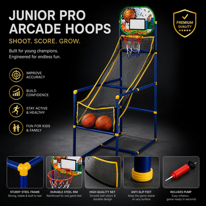 ⚡🏀 Panier arcade enfant – Défoule-toi à la maison, améliore la coordination, plaisir garanti en famille ou en solo 🌟👦👧