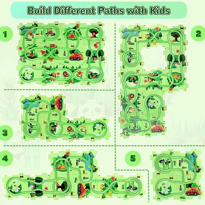 🔥Jeu de puzzle éducatif pour enfants Voiture sur rails🧩