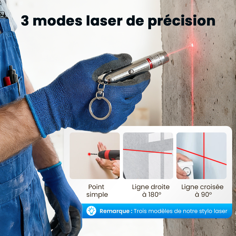 Stylo laser portable à positionnement multi-modes