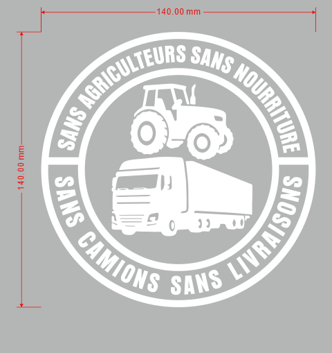 🎅Soldes de Noël 50 % de réduction💕🔥Sans agriculteurs, pas de nourriture, sans camions, pas de livraisons Autocollant en vinyle – Décalcomanie de 140 mm