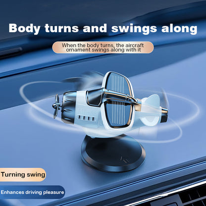 🔥Ornements pour voiture en forme d'avion à énergie solaire