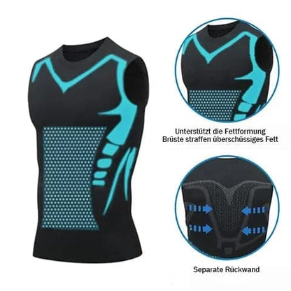 🎉 Gilet de maintien ionique – Compression et rafraîchissement – Gainage corporel et sans manches – Invisible sous les vêtements 🕶️