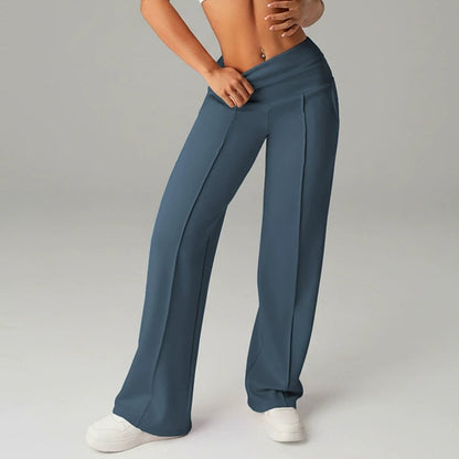 ⏰ 50% de réduction ! 💫 Pantalon droit ample uni pour femme – Confort & Élégance quotidienne ❄️👖