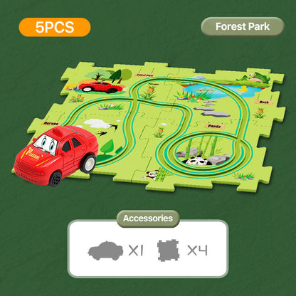 🔥Jeu de puzzle éducatif pour enfants Voiture sur rails🧩