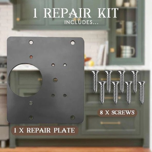 🛠️ ACHETEZ 1, OBTENEZ 1 GRATUIT ! 🔥 Kit de Réparation de Charnière – Outil Tout-en-Un, Réparation Facile & Durable – Plaque en Acier Inoxydable – Compatible avec Toutes les Charnières Standard 🏠✨