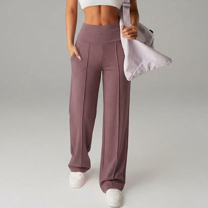 ⏰ 50% de réduction ! 💫 Pantalon droit ample uni pour femme – Confort & Élégance quotidienne ❄️👖