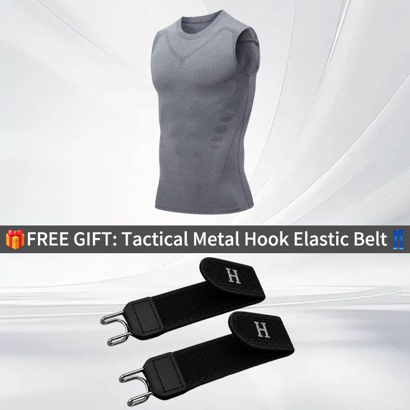 🎉 Gilet de maintien ionique – Compression et rafraîchissement – Gainage corporel et sans manches – Invisible sous les vêtements 🕶️