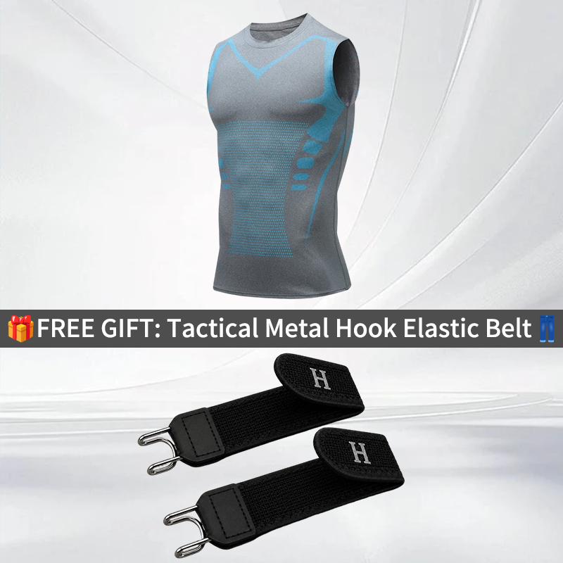 🎉 Gilet de maintien ionique – Compression et rafraîchissement – Gainage corporel et sans manches – Invisible sous les vêtements 🕶️