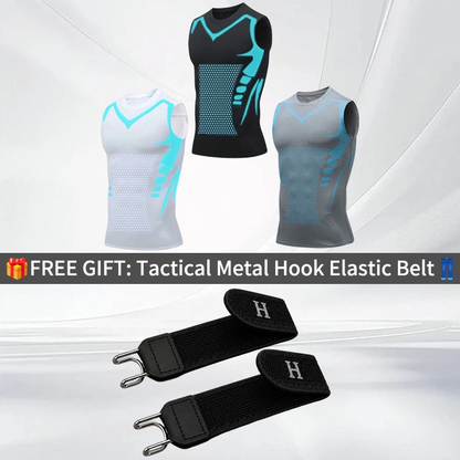🎉 Gilet de maintien ionique – Compression et rafraîchissement – Gainage corporel et sans manches – Invisible sous les vêtements 🕶️