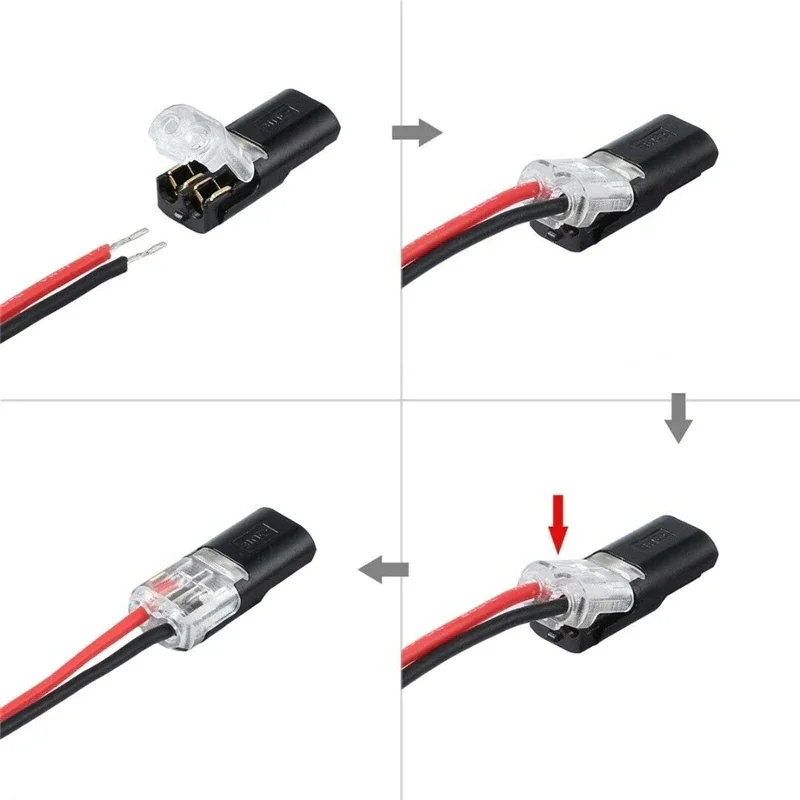 🏆Connecteur enfichable à double fil avec boucle de verrouillage