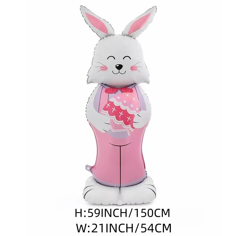 🐰 50% DE RÉDUCTION ! 🎉 Ballons 3D sur Pied pour Pâques – Géants Lapin/Carotte/Poussin/Œuf – Décoration Festive, Gonflage à l'Air & Parfait pour Enfants/Jardin 🌷