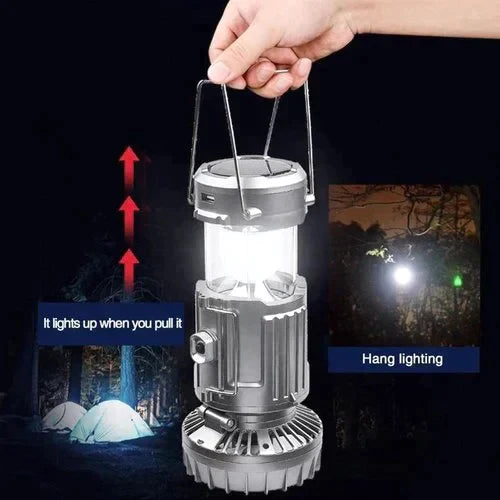 📢📢50 % DE RÉDUCTION !!⏰Ventilateur électrique portable extensible à batterie solaire au lithium + lampe de secours
