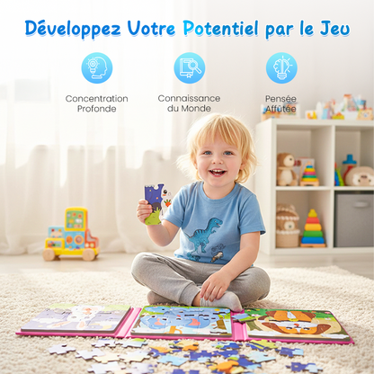 🎁 Cadeaux Priviléges de Noël🎄Livre de construction magnétique pour enfants