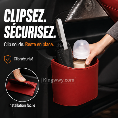 🔥 50 % DE RÉDUCTION ! Porte-gobelet universel en cuir pour portière de voiture – Cuir PU haut de gamme, attache sécurisée & compatible avec bouteilles, smartphones et plus encore 🚗☕