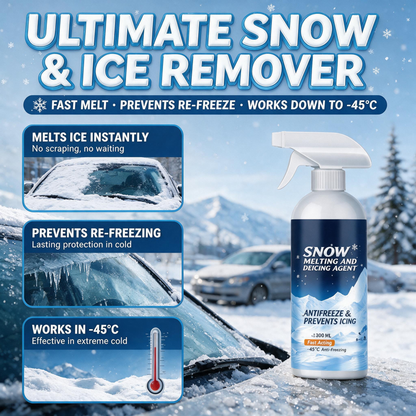🧊 Produit hautement efficace pour faire fondre la neige et la glace ; adapté au déneigement de grandes surfaces et au dégivrage des véhicules.