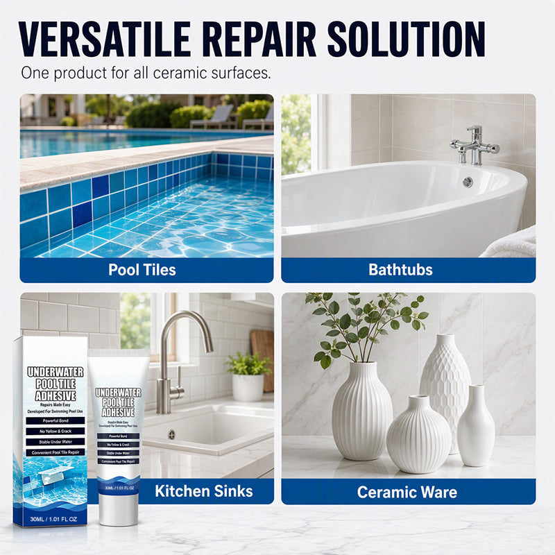 🥳SUPER OFFERTA 2026🥳💞OLTRE 50.000 VENDUTI!💧🔧Adesivo subacqueo ad alta resistenza per piastrelle piscina. Incolla istantaneamente sott’acqua, non devi svuotare la piscina e non serve un tecnico.