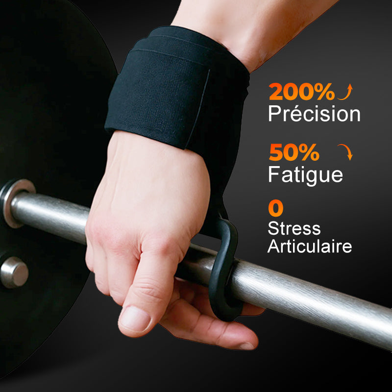 🔥Réduction limitée à 49%🔥Sangles de Poignet Robustes à Crochets pour Haltérophilie