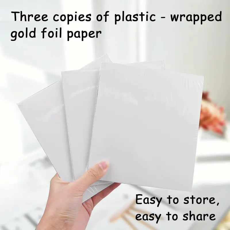 500 feuilles de métal doré imitation et feuilles métalliques pour l’art, la peinture en paillettes, la dorure, le bricolage et la décoration (9 cm x 9 cm)