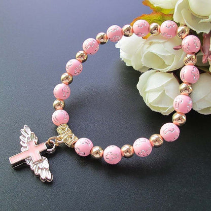 👼Bracelet Croix-Ailes d'Ange