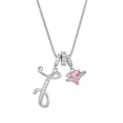💖Dernier jour : 50 % de réduction ✨ Collier avec pendentif lettre de A à Z et trois breloques🎀