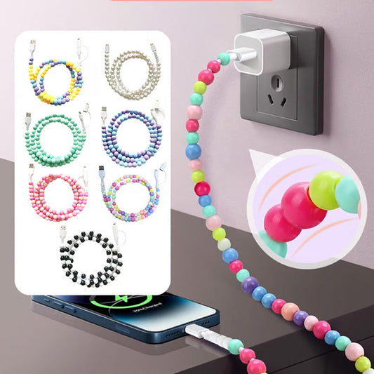 ✨Câble de charge perlé 2-en-1 USB vers Type-C et Lightning
