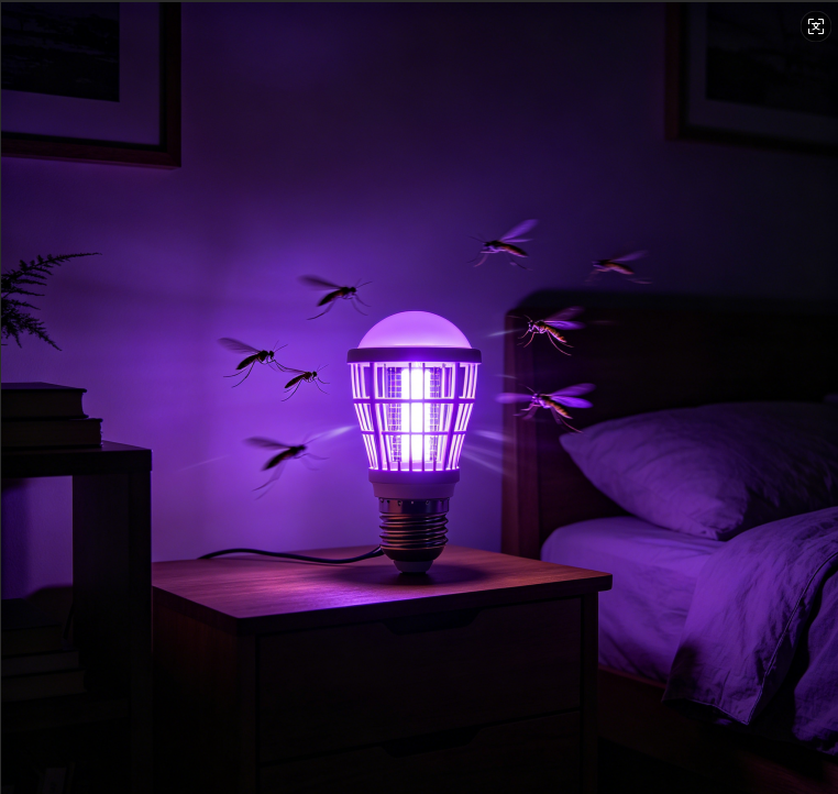 LED Mosquito Killer Bulb – E27 Screw Base, Indoor/Outdoor Use