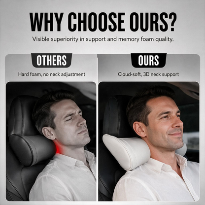 Appui‑tête ergonomique en mousse à mémoire de forme pour voiture