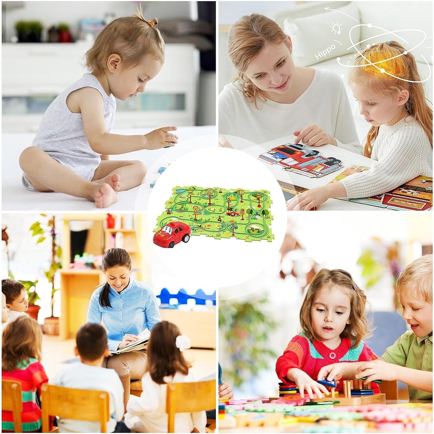 🔥Jeu de puzzle éducatif pour enfants Voiture sur rails🧩