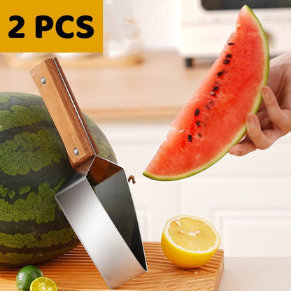 🔥 PROMO LIMITÉE 50% DE RÉDUCTION ! 🍉 Coupe-Pastèque Multifonction en Acier Inoxydable – Design Triangle, Capuchon de Protection ✂️