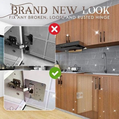 🛠️ ACHETEZ 1, OBTENEZ 1 GRATUIT ! 🔥 Kit de Réparation de Charnière – Outil Tout-en-Un, Réparation Facile & Durable – Plaque en Acier Inoxydable – Compatible avec Toutes les Charnières Standard 🏠✨