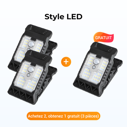 Lampe Solaire à Clip Extérieur avec Détecteur de Mouvement