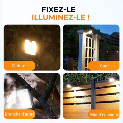 Lampe Solaire à Clip Extérieur avec Détecteur de Mouvement