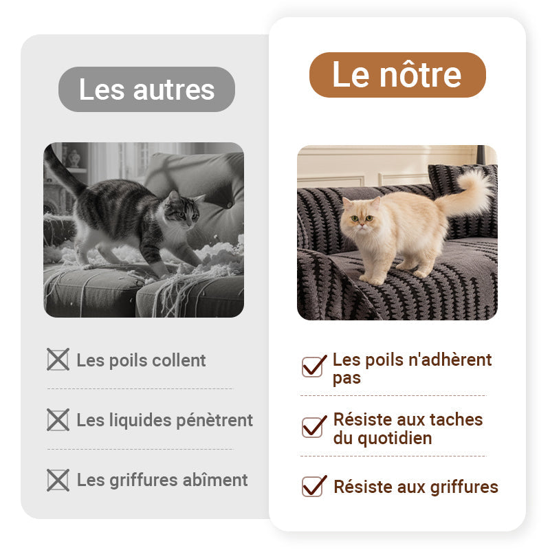 📢📢49% DE RÉDUCTION !!!✨Housse de canapé douce et antidérapante en peluche