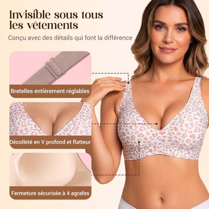 🎉Soldes du Nouvel An - 50 % de réduction💖Soutiens-gorge sans armatures confortables pour femmes, Soutiens-gorge Deep V pour tous les jours