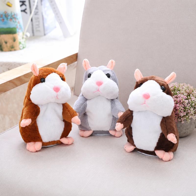 Peluche hamster parlante – répète tout ce que vous dites, remue la tête automatiquement ; un divertissement hilarant pour les enfants comme pour les adultes