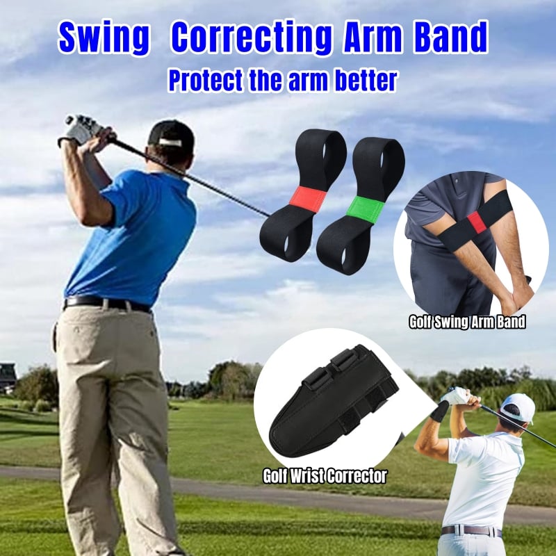 🏌️ Ensemble Correcteur de Poignet & Bandeau de Bras pour Entraînement au Golf – À Moitié Prix ! ⛳️✨ 💪 Améliorez Votre Swing & Précision Facilement !