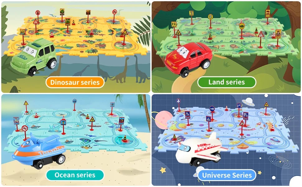 🔥Jeu de puzzle éducatif pour enfants Voiture sur rails🧩