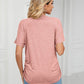 💕Soldes d'été🌷Tops pour dames à col en V, couleur unie, amples(🔥50 % de réduction)