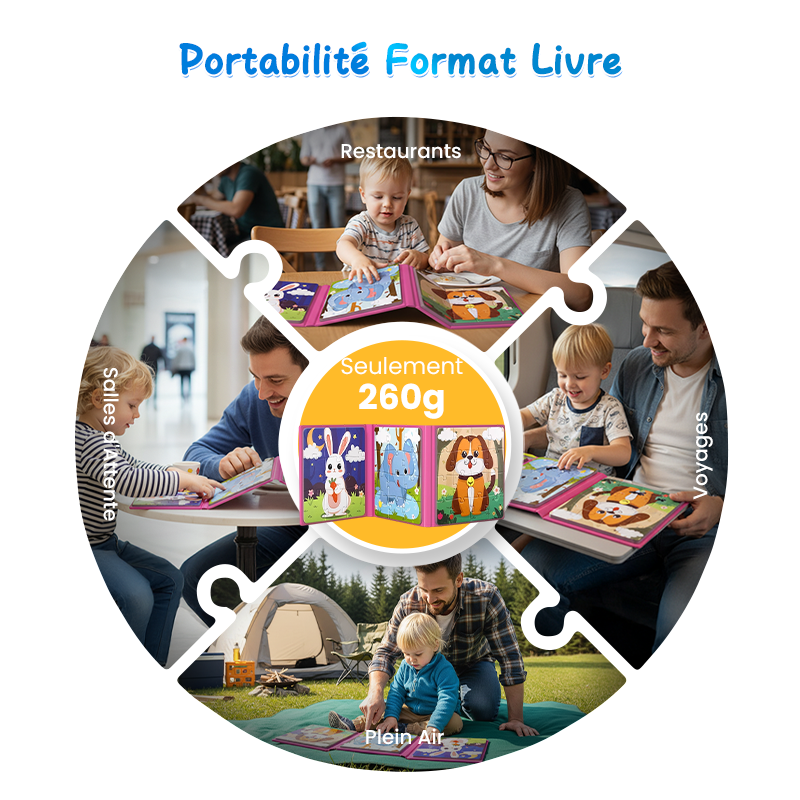 🎁 Cadeaux Priviléges de Noël🎄Livre de construction magnétique pour enfants