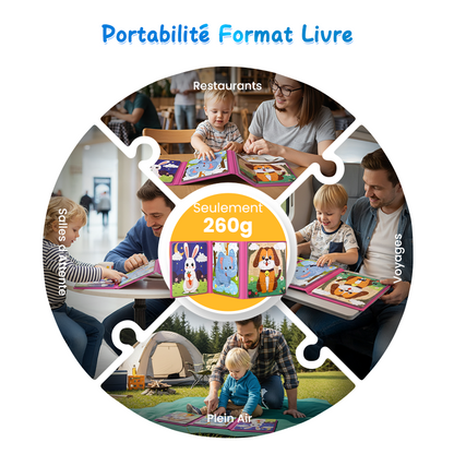 🎁 Cadeaux Priviléges de Noël🎄Livre de construction magnétique pour enfants