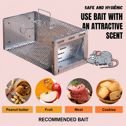 🌞Commencez le printemps en beauté avec 50 % de réduction !🐭Piège à souris réutilisable automatique avec porte à sens unique – Grande cage galvanisée pour une capture continue
