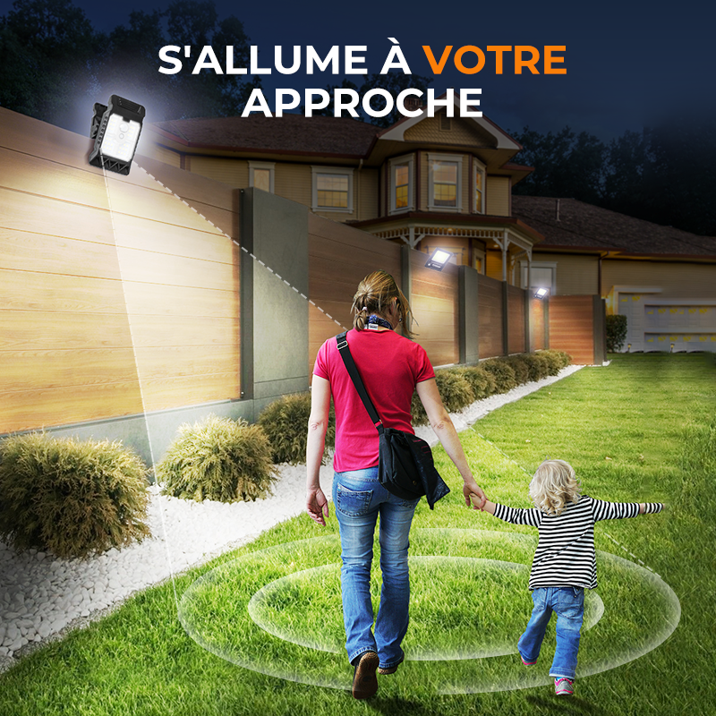 Lampe Solaire à Clip Extérieur avec Détecteur de Mouvement
