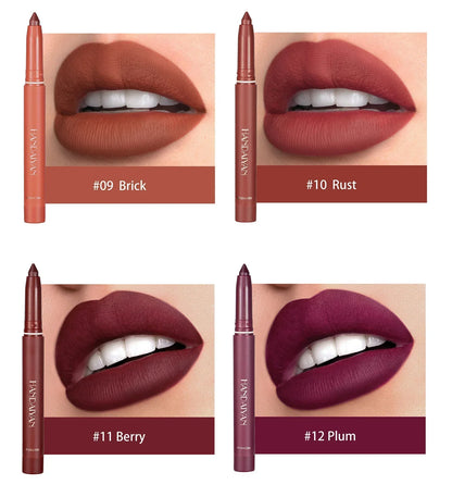 Offre limitée dans le temps ✨12 Crayons de rouge à lèvres mats rotatifs et taillables