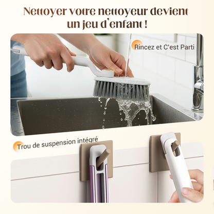 🎁VENTE DU DERNIER JOUR - 50 % DE RÉDUCTION🎁Brosse de nettoyage de crevasses rotative multifonction 3 en 1