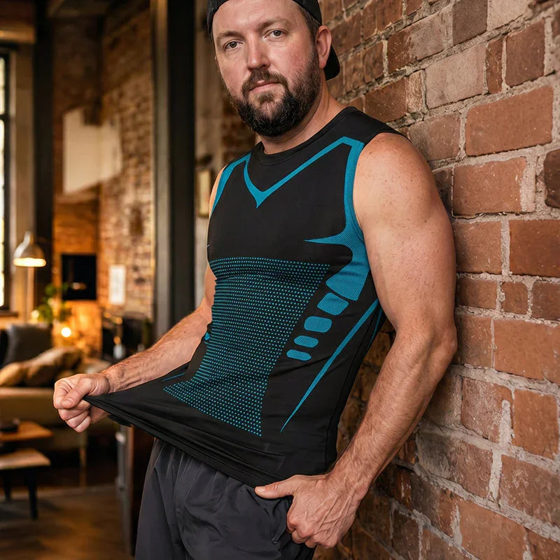 💪50% DE RÉDUCTION ! 🎉Gilet sculptant ionique Slimoly® – Compression et rafraîchissement – Remodelage du corps et sans manches – Invisible sous les vêtements 🕶️