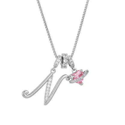 💖Dernier jour : 50 % de réduction ✨ Collier avec pendentif lettre de A à Z et trois breloques🎀