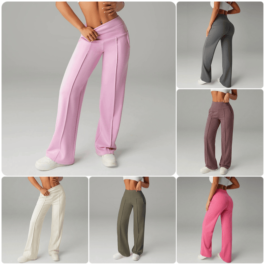 ⏰ 50% de réduction ! 💫 Pantalon droit ample uni pour femme – Confort & Élégance quotidienne ❄️👖
